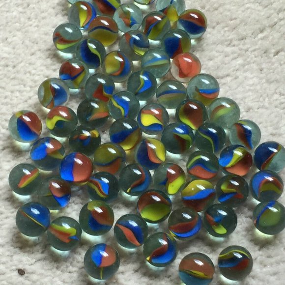 marbles lot (Lot of marbles, different sizes & styles, some vintage & pouch) - Picture 3 of 4